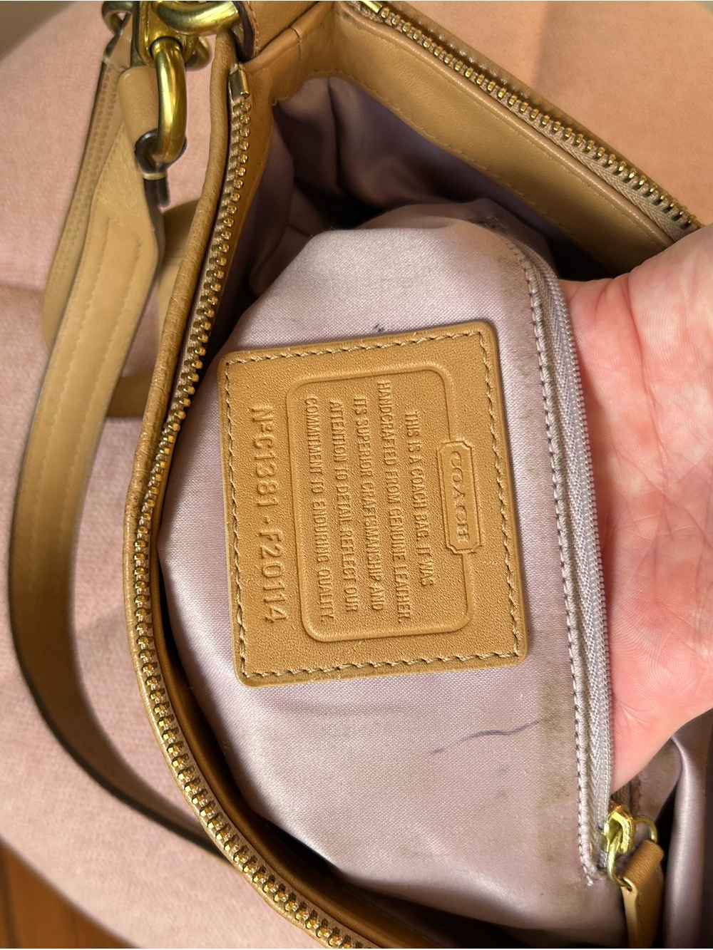Coach Ashley Leather Hippie Bag in Camel - Picture 11 of 11